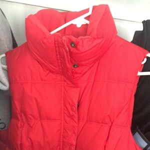 Red Sleeveless Old Navy Puffy Vest